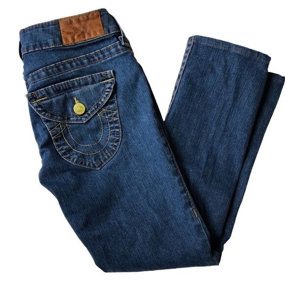True Religion Flap Pocket Cropped Denim Jeans - Women’s 25 - Picture 1 of 10